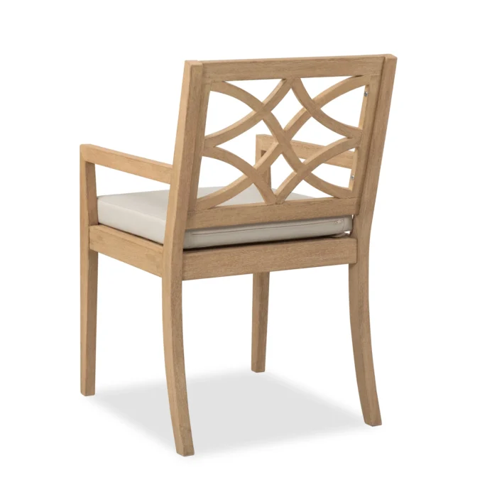 Eucalyptus Patio Dining Chairs with Cushions (Set of 2)