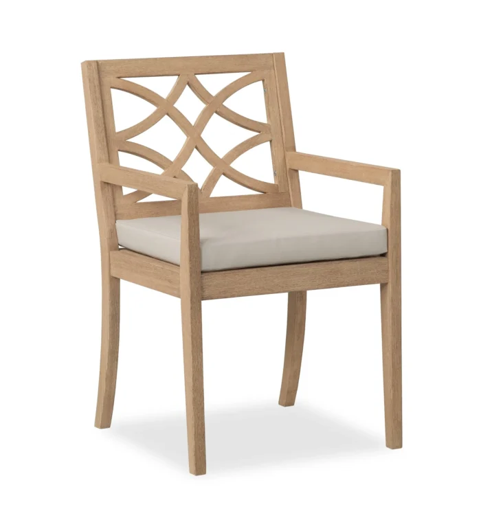 Eucalyptus Patio Dining Chairs with Cushions (Set of 2)