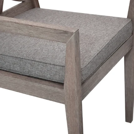 Eucalyptus Patio Dining Chairs with Cushions (Set of 2)