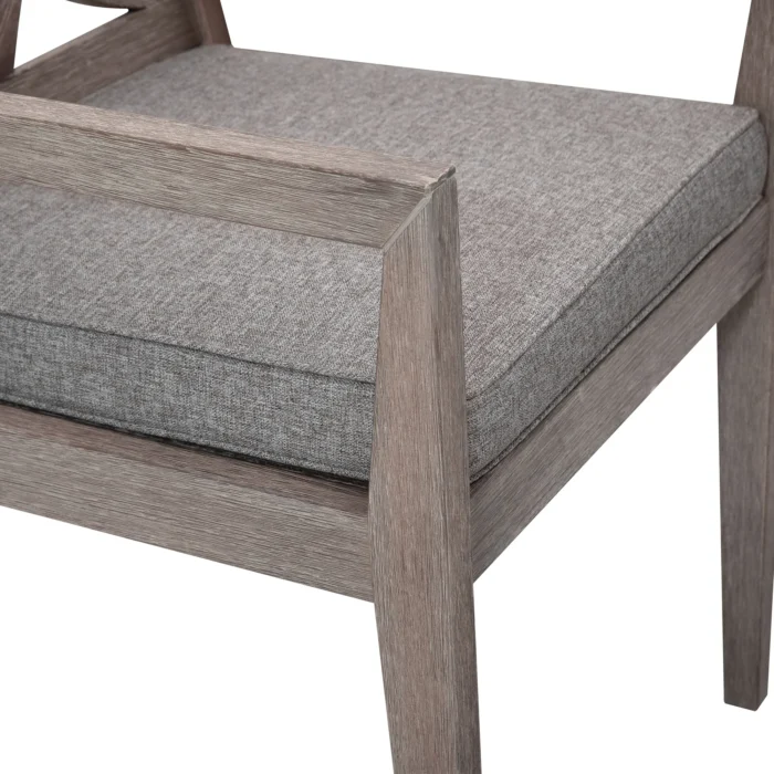 Eucalyptus Patio Dining Chairs with Cushions (Set of 2)