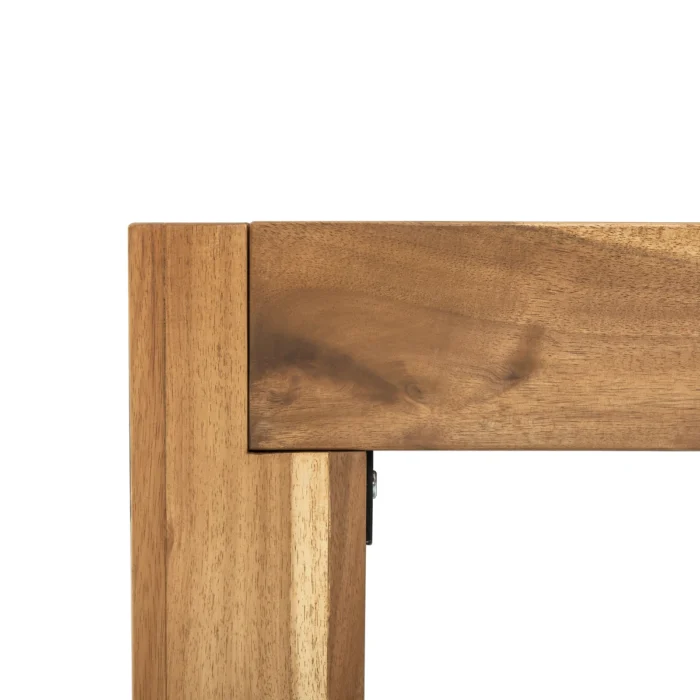 Outdoor Acacia Wood Backless Bench with Slatted Top