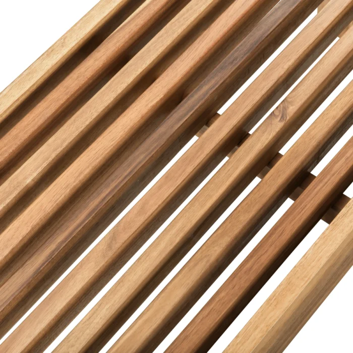 Outdoor Acacia Wood Backless Bench with Slatted Top