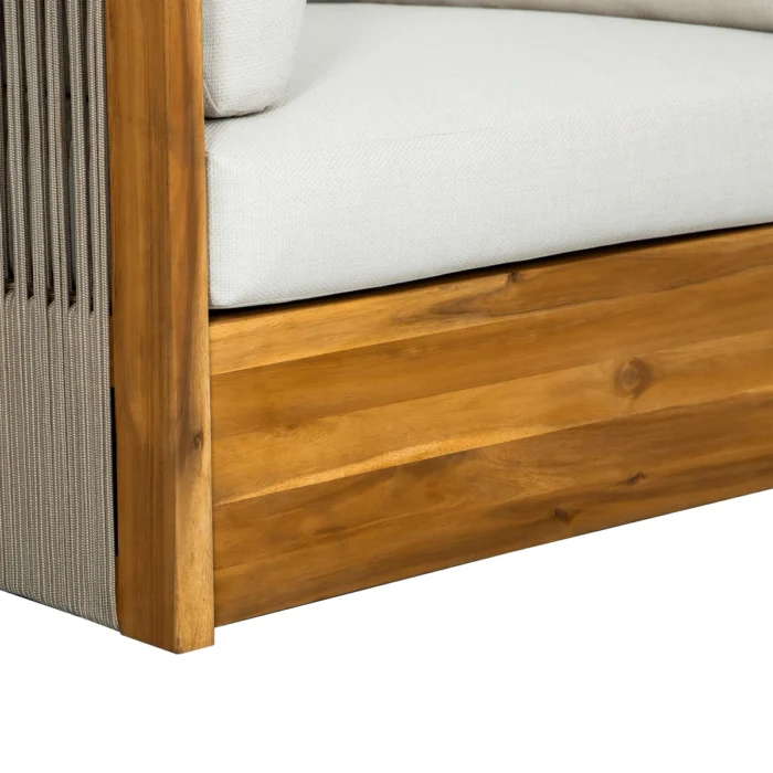 Outdoor Acacia Wood Swivel Chair