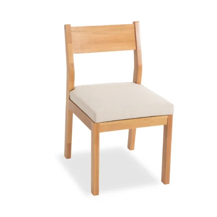 Solid Wood Patio Dining Side Chairs with Cushions (Set of 2)
