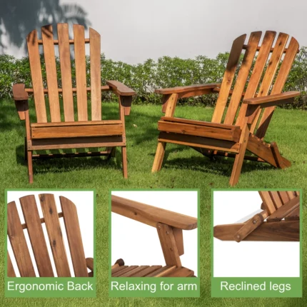 Solid Wood Adirondack Chair
