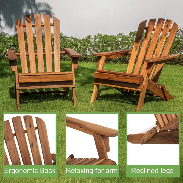 Solid Wood Adirondack Chair
