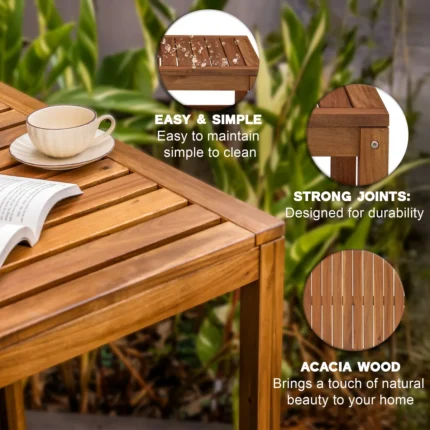 Solid Wood Outdoor Bistro Table