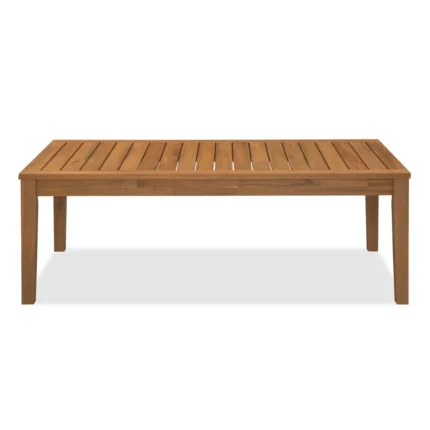 Solid Wood Outdoor Coffee Table with Slatted Top