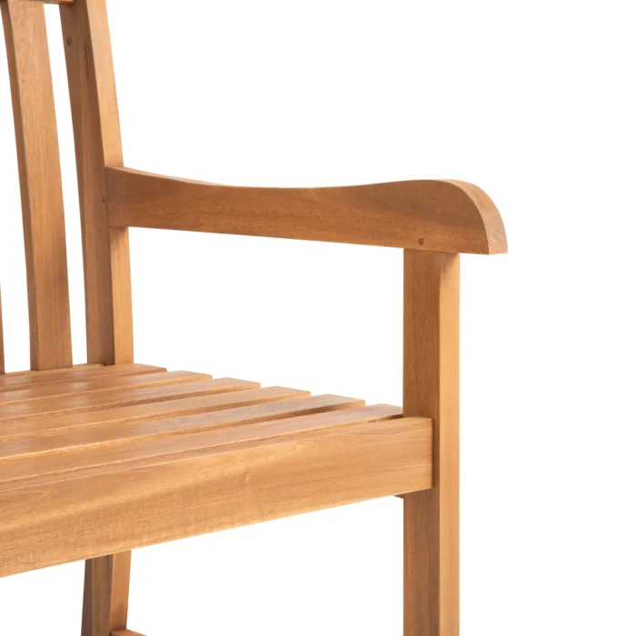 Solid Wood Patio Dining Armchair (Set of 2)