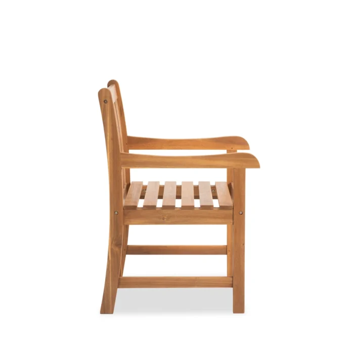 Solid Wood Patio Dining Armchair (Set of 2)