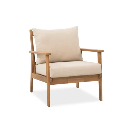 Solid Wood Patio Lounge Chairs, Set of 2