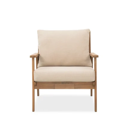 Solid Wood Patio Lounge Chairs, Set of 2