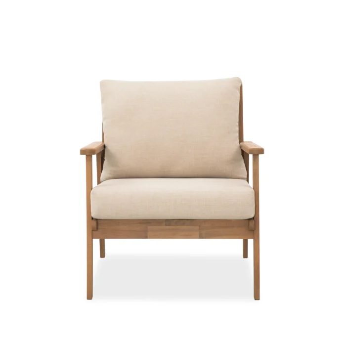 Solid Wood Patio Lounge Chairs, Set of 2