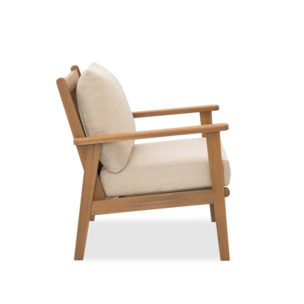 Solid Wood Patio Lounge Chairs, Set of 2