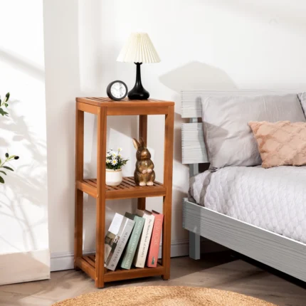 3-Tier Solid Wood Shelving Unit