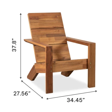 Weather-Resistant Acacia Wood Adirondack Chair