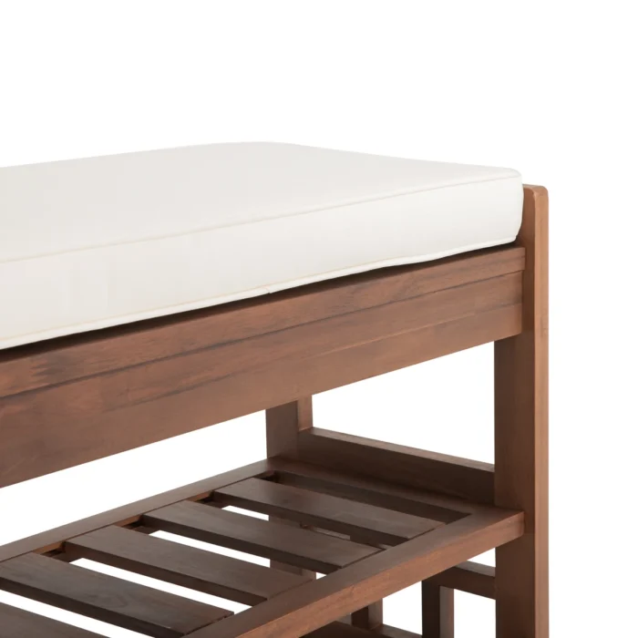Wooden Shoe Bench for Entryway and Closet