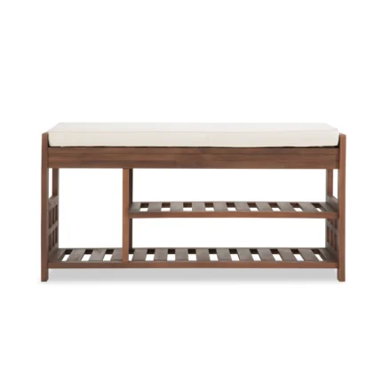 Wooden Shoe Bench for Entryway and Closet