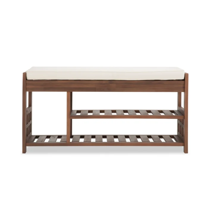 Wooden Shoe Bench for Entryway and Closet