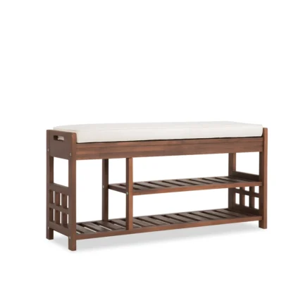 Wooden Shoe Bench for Entryway and Closet