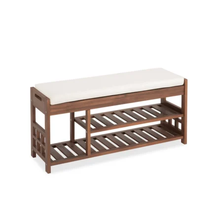 Wooden Shoe Bench for Entryway and Closet
