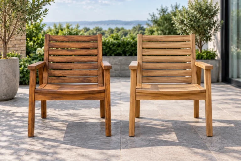 acacia vs teak outdoor furniture featured