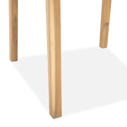 Solid Acacia Wood Patio Dining Chair with Cushion (Set of 2)