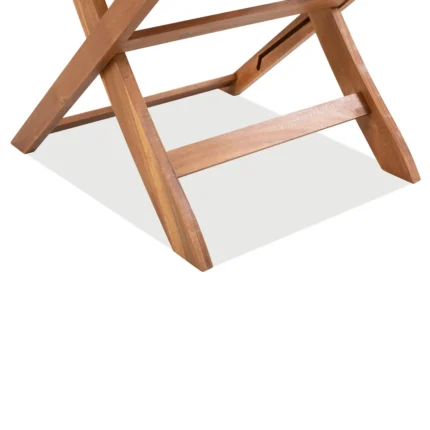 Solid Eucalyptus Wood Patio Folding Dining Chair (Set of 2)