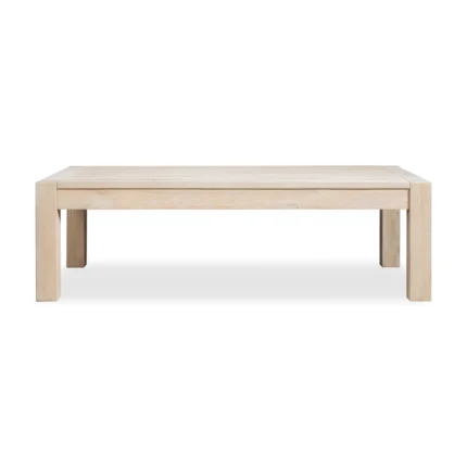 Brushed Finish Solid Eucalyptus Wood Patio Coffee Table