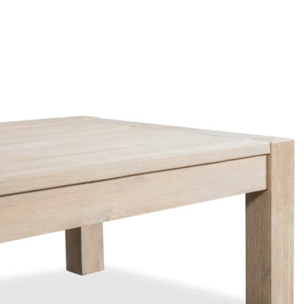 Brushed Finish Solid Eucalyptus Wood Patio Coffee Table