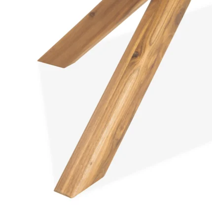 Round Acacia Wood Outdoor Dining Table