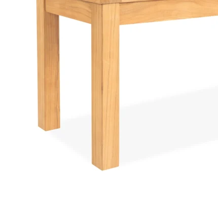 Solid Teak Wood Slatted Outdoor Bench