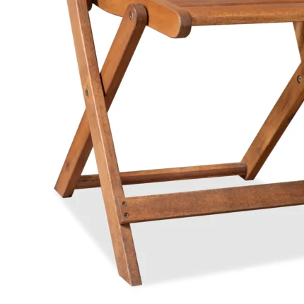 3-Piece Solid Wood Folding Outdoor Bistro Set