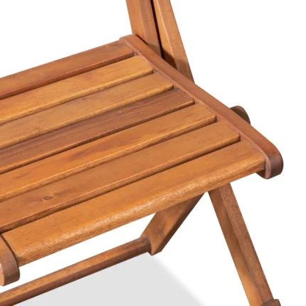 3-Piece Solid Wood Folding Outdoor Bistro Set