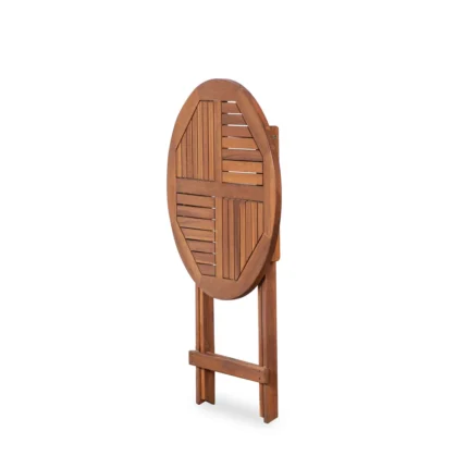 3-Piece Solid Wood Folding Outdoor Bistro Set