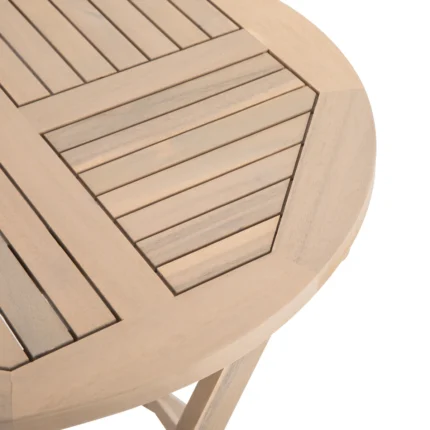 3-Piece Solid Wood Folding Outdoor Bistro Set