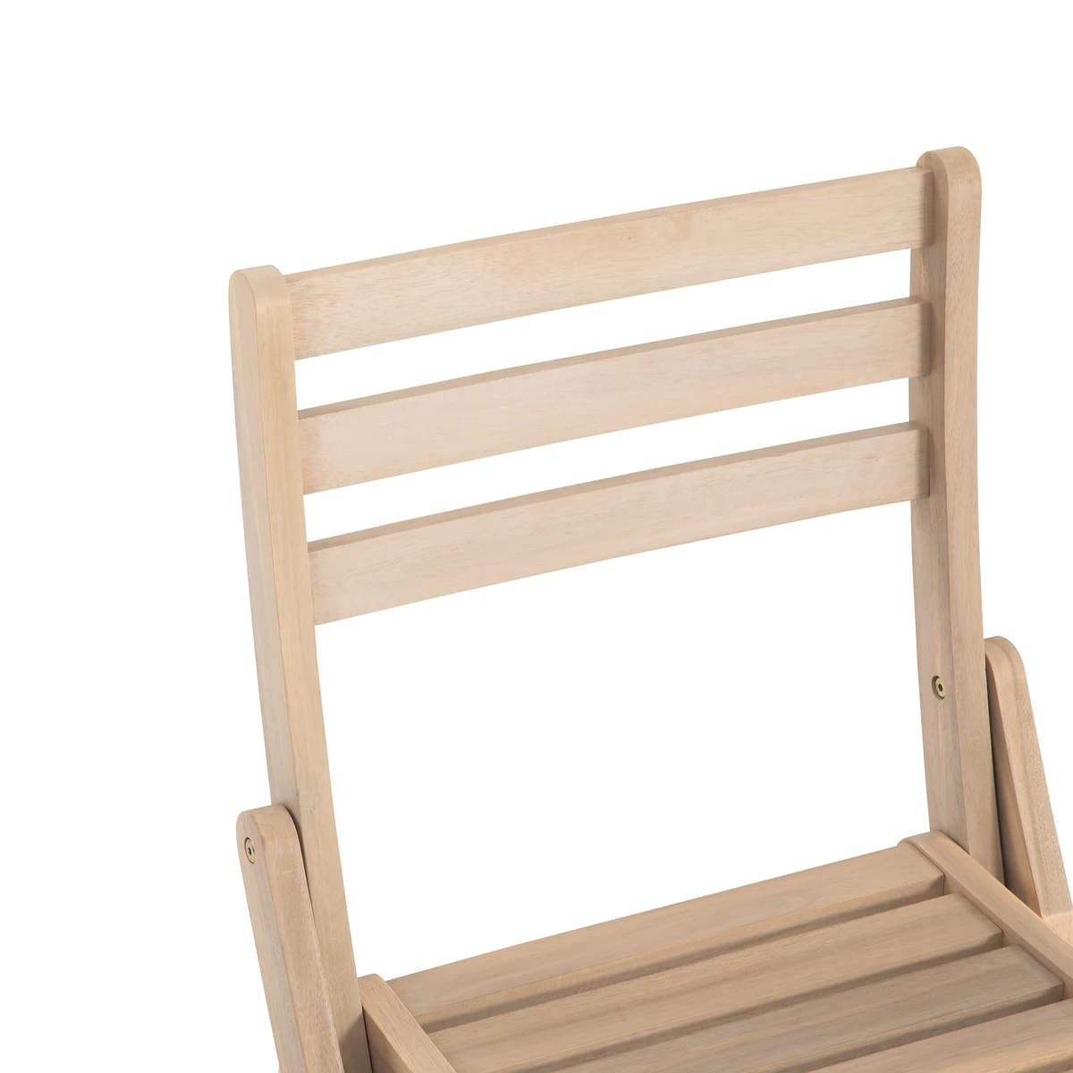 wood patio folding chairs backrest detail white wash