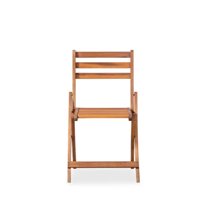 Solid Wood Patio Folding Chair (Set of 2)