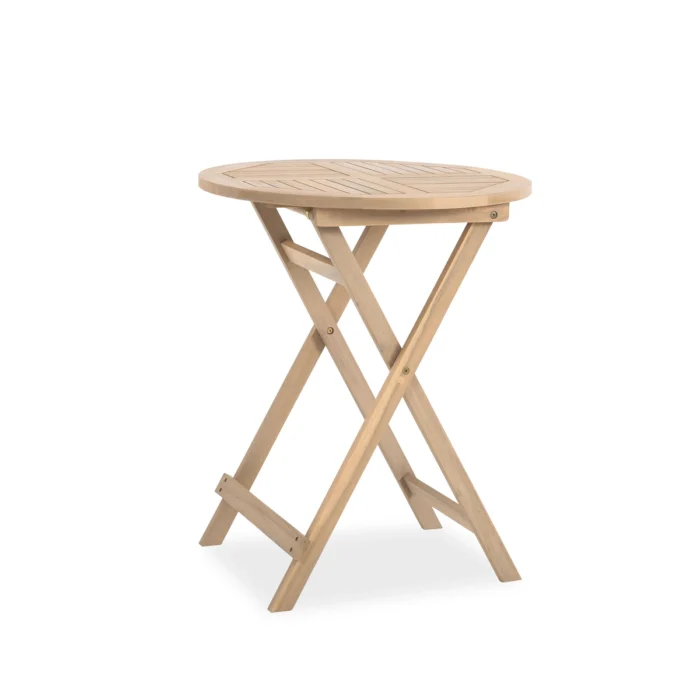 Round Solid Wood Patio Folding Table