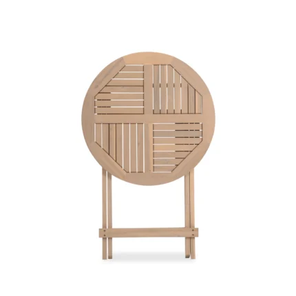Round Solid Wood Patio Folding Table