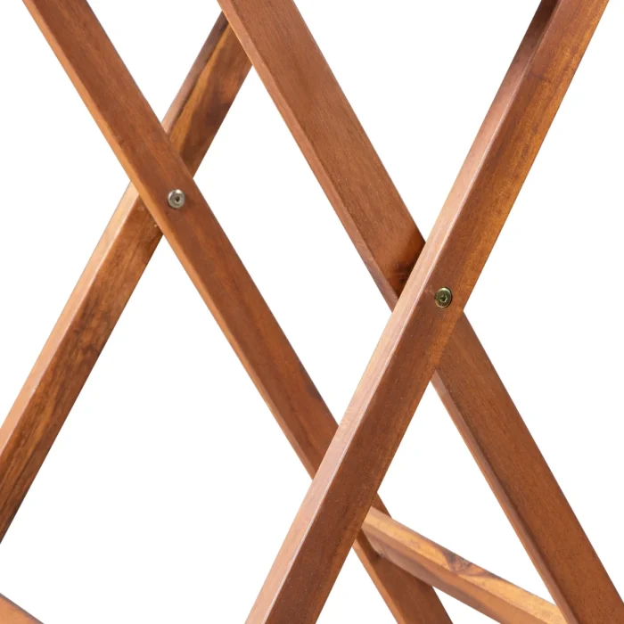 Round Solid Wood Patio Folding Table