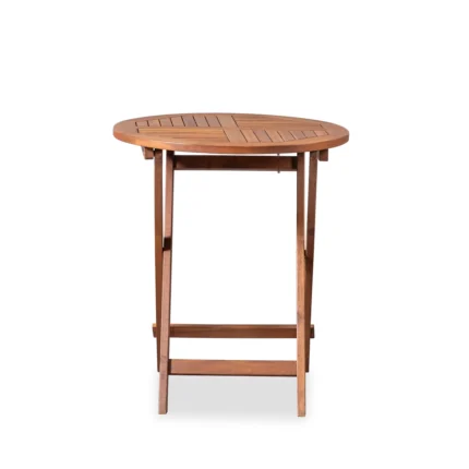 Round Solid Wood Patio Folding Table