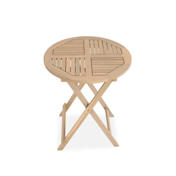 Round Solid Wood Patio Folding Table
