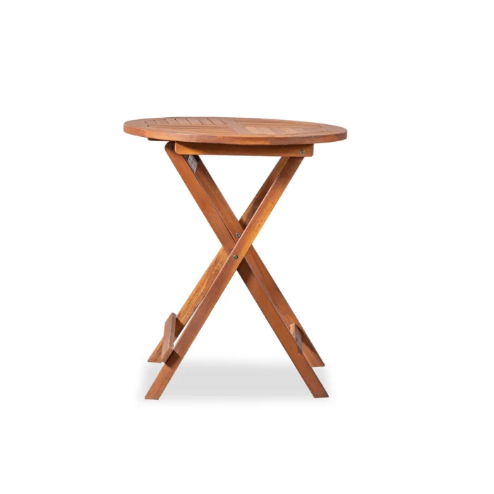 Round Solid Wood Patio Folding Table