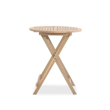 Round Solid Wood Patio Folding Table