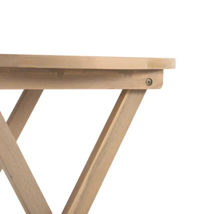 Round Solid Wood Patio Folding Table