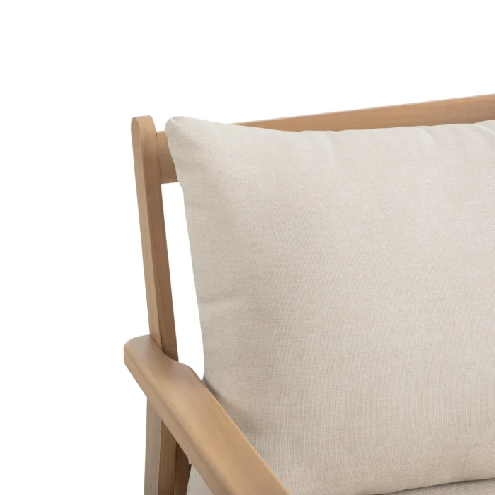 Solid Wood Patio Loveseat With Cushions