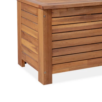 Slatted Solid Wood Patio Storage Deck Box