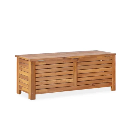 Slatted Solid Wood Patio Storage Deck Box