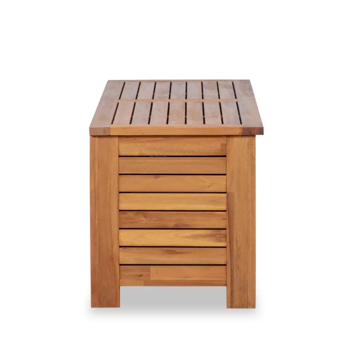 Slatted Solid Wood Patio Storage Deck Box